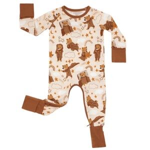 Little Sleepies Kids Unisex Onesie Beary Sleepy Crescent Zippy. Size 2T. NWT!!